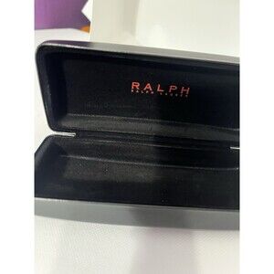 RALPH LAUREN BLACK AUTHENTIC EYEGLASSES SUNGLASSES HARD CLAM SHELL CASE
